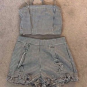 Zaful Gingham Set